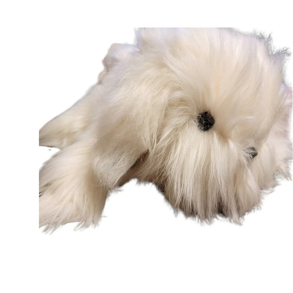 JINGLE PUP Long Haired Plush Sheepdog Laying Down Vintage 90s Transform Present - Picture 5 of 15